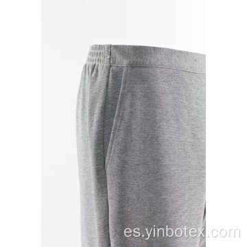 Pantalón elástico ponty gris jaspeado